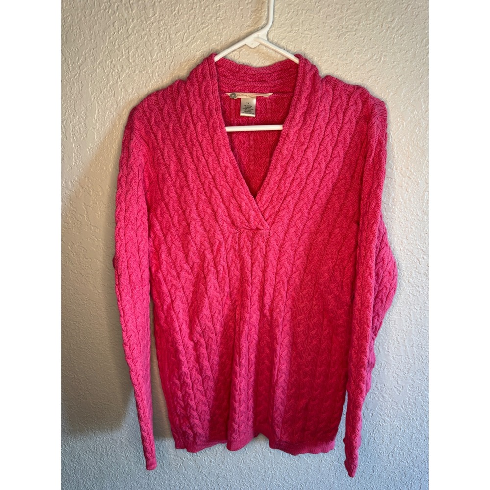 Cable Knit Jillian Nicole Sweater Womens 1X Pink Excellent